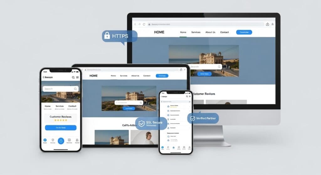 Website Design Optimized for Mobile, Search, and Trust